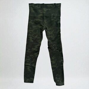SPANX Women's Green Camo Stretch Leggings Size Large